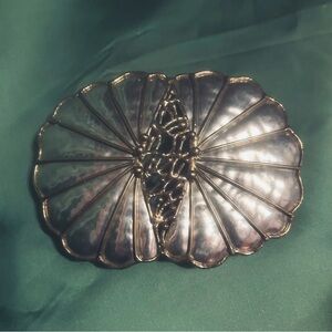 Amazing Vintage 1980s Handmade Mixed Metal Avant Garde Belt Buckle